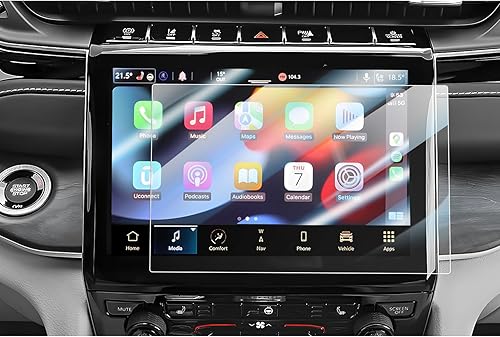 CDEFG Protector de pantalla Grand Cherokee L 2022 2023 para Grand Cherokee 2022 2023 Protector de pantalla táctil de 10.1 pulgadas, láminas de