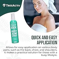 Vista 3 de Back Acne Spray, 2% Salicylic Acid (BHA) Body Acne Spray, Fast-Drying Tea Tree Oil + Aloe Mist for Back, Chest, Shoulders & Butt, 4 fl oz