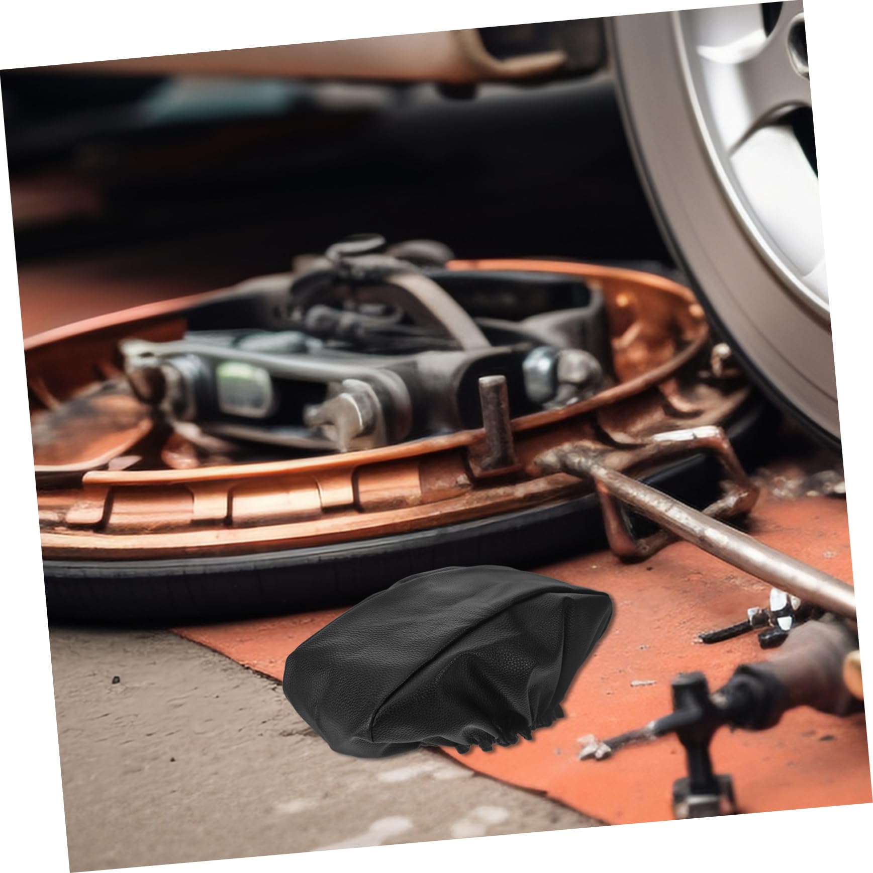 Housse de Protection pour Treuil Électrique, Étanche et Anti-uv, Installation Facile, pour Voiture, en Polyester et Simili Cuir Noir