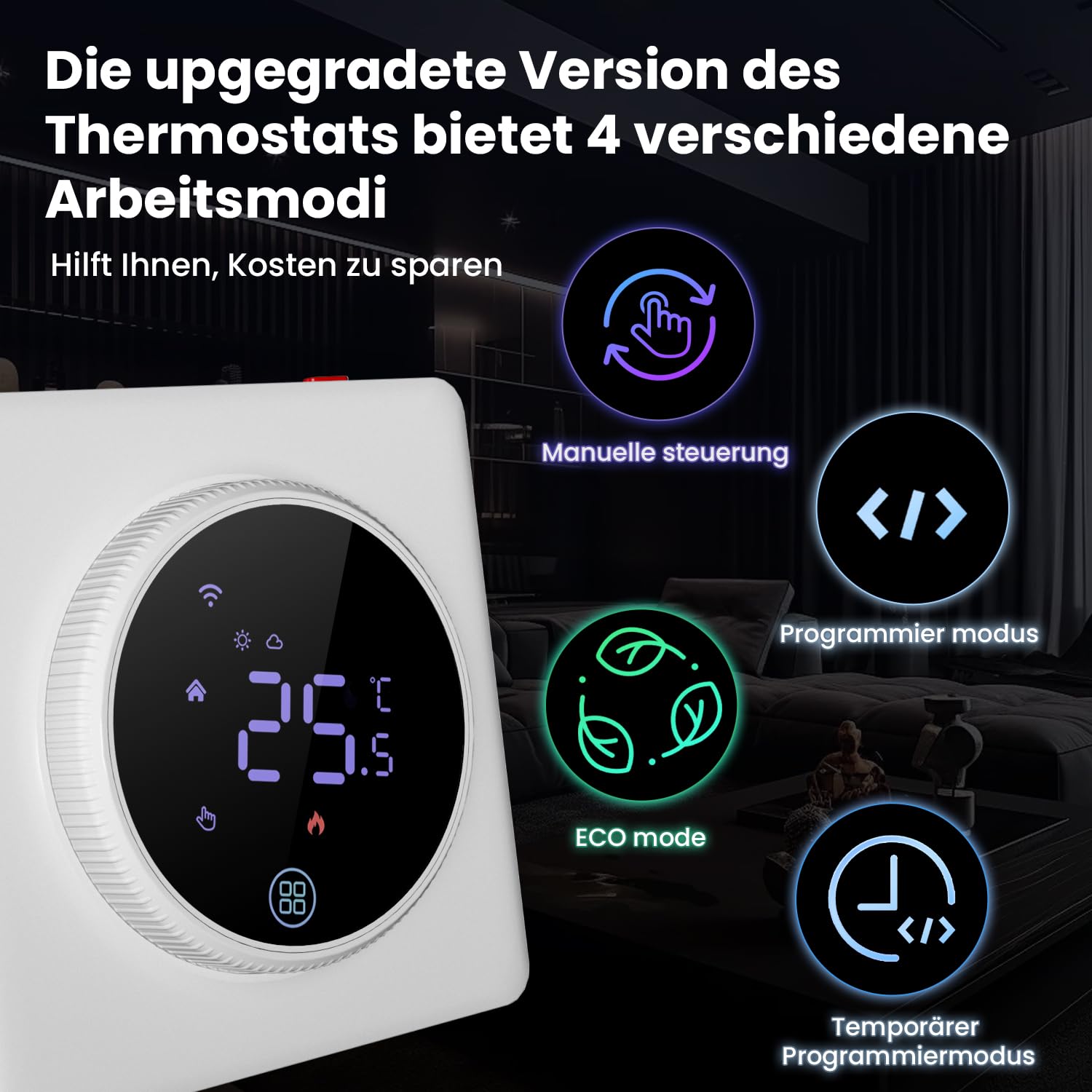 AVATTO Thermostat Für Wasser Fußbodenheizung und Gasboiler，Smart WiFi Thermostat Programmierbar Raumthermostat Unterstützen Alexa, Google Home Sprachsteuerung und Smart Life App Fernbedienung