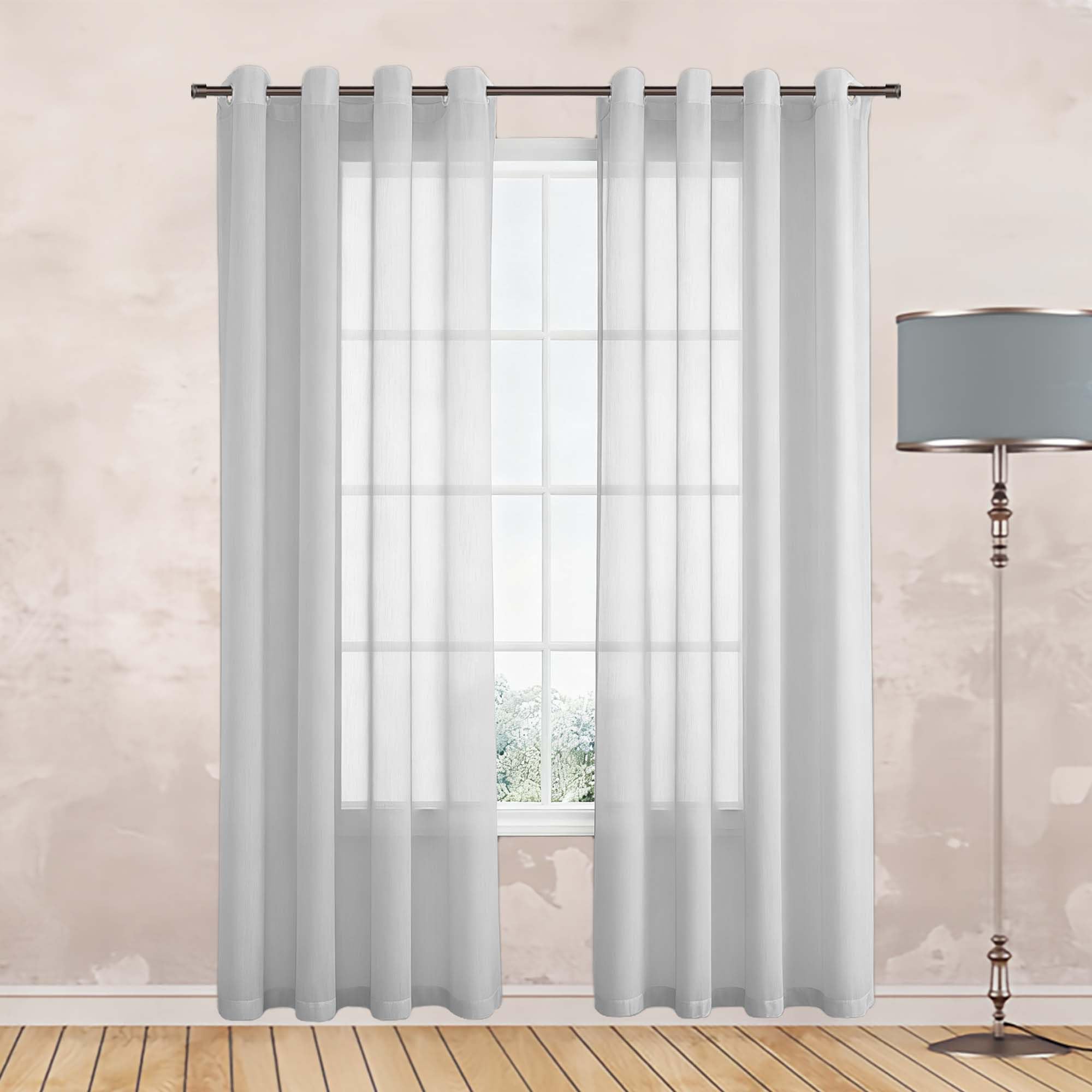 Voilages anti UV JIAFANG doux pour bloquer le soleil et baigner le salon de lumière