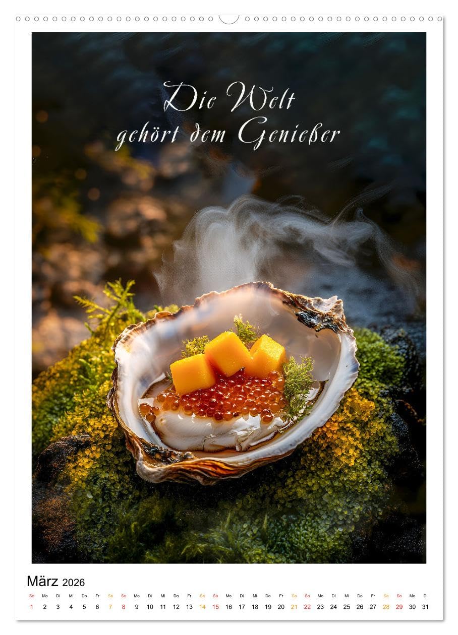 Coole Sprüche für Gourmets (hochwertiger Premium Wandkalender 2026 DIN A2 hoch), Kunstdruck in Hochglanz: Eine kulinarische Reise mit einem Hauch von Inspiration. (CALVENDO Lifestyle)
