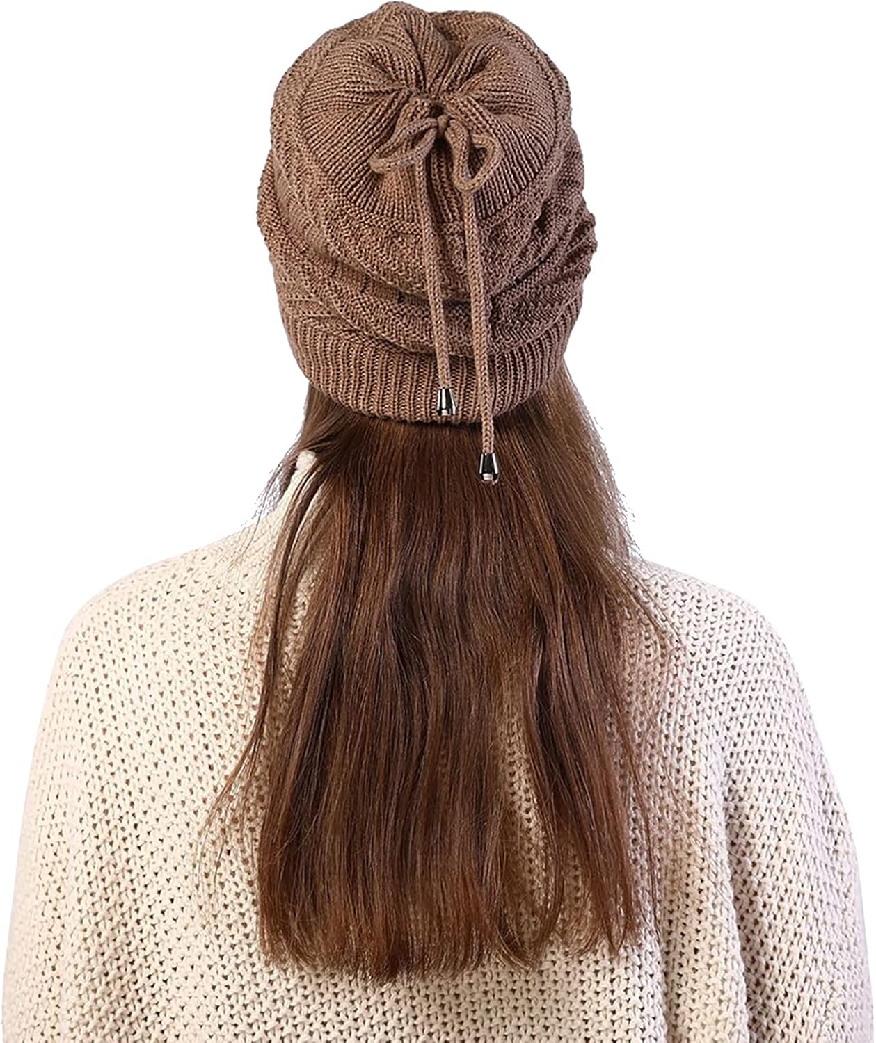 PURFUN Electric Heated Beanie Scarf, 2 in 1 USB Heating Skull Cap Neckerchief Winter Running Ski Knitted Hat Head Neck Warmer - Image 5