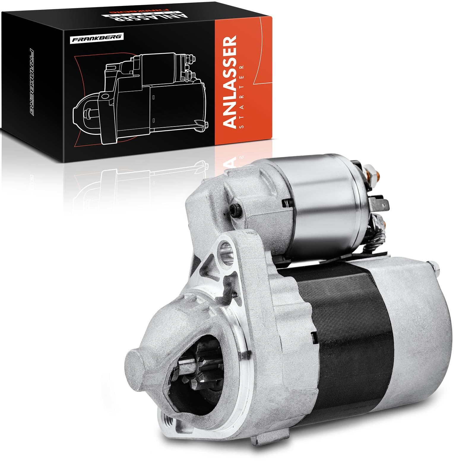 Frankberg Motor de arranque para automóvil Gasolina 0,8 KW/12 V/8 dientes Compatible con Micra III K12 Note E11 NE11 Micra II K11 Micra C+C III K12 Replace# 33080
