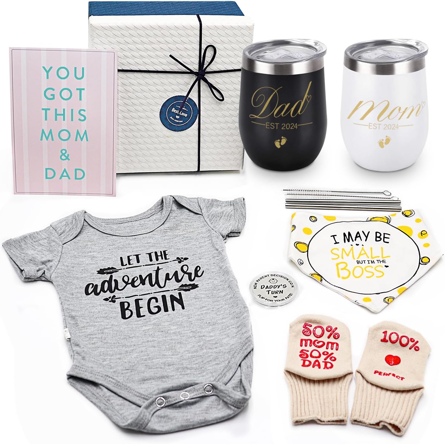 EST 2022 Blue New Parents Gifts