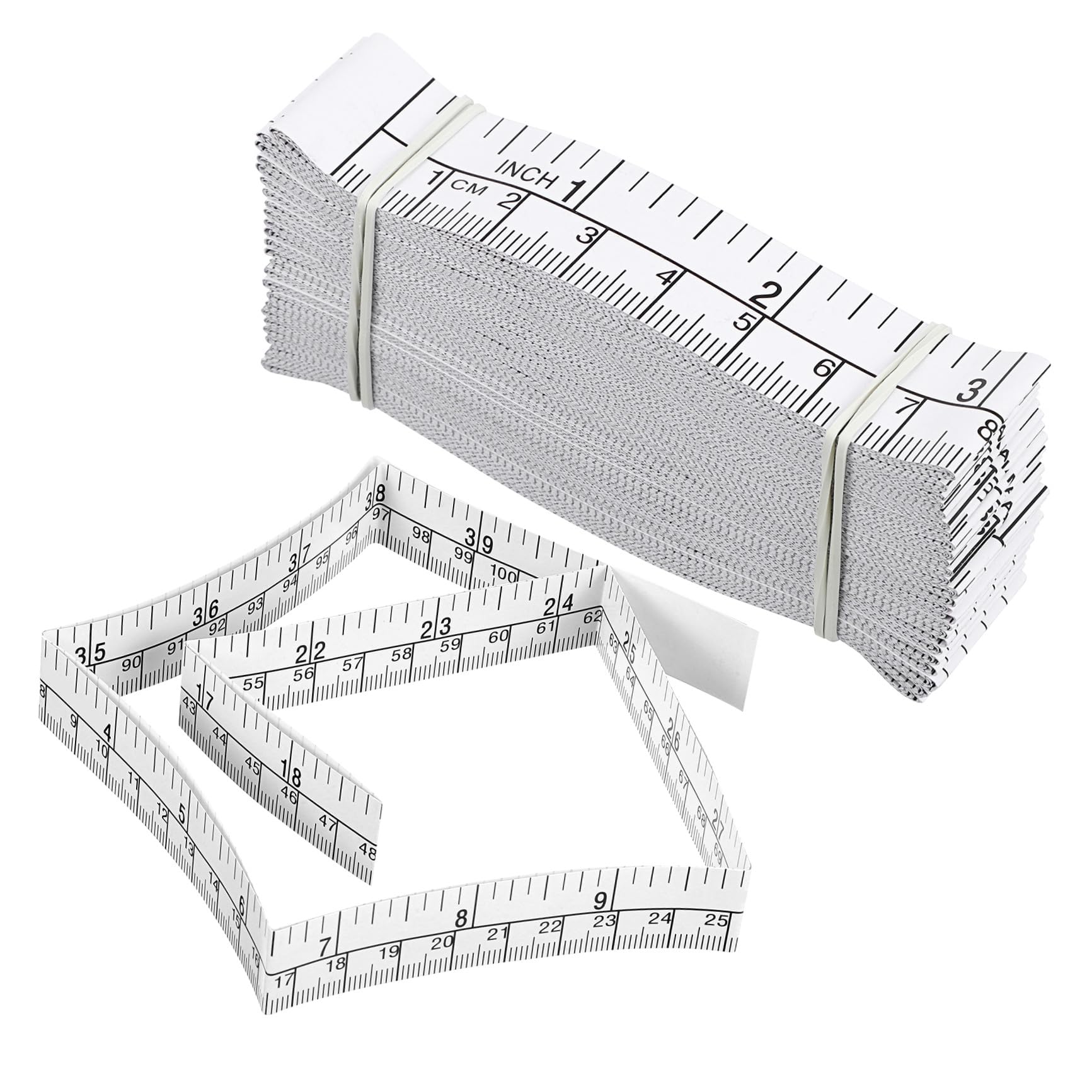 Didiseaon Ruban à Mesurer en Papier 1 Mètre 25 Pièces Échelle Claire et Facile à Écrire, pour Mensuration Corps et Loisirs Créatifs