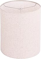 Vista 1 de Wellmet Pantalla de Lino de 14 pulgadas de Diámetro, 17 pulgadas de Alto, Requiere Ensamblaje para Lámpara de Mesa, Lámpara de Mesita de Noche