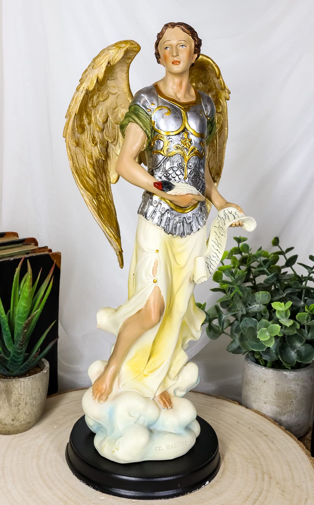 Amazon.co.jp: Ebros カトリック教会 大天使聖ガブリエル像 高さ12.25