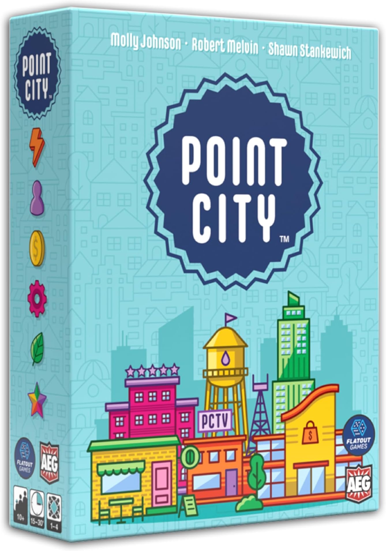 AEG & Flatout Games | Point City - A City Building Card Game for the Whole Family | Easy to Learn | Quick to Play | Ages 10+ | 1-4 Players