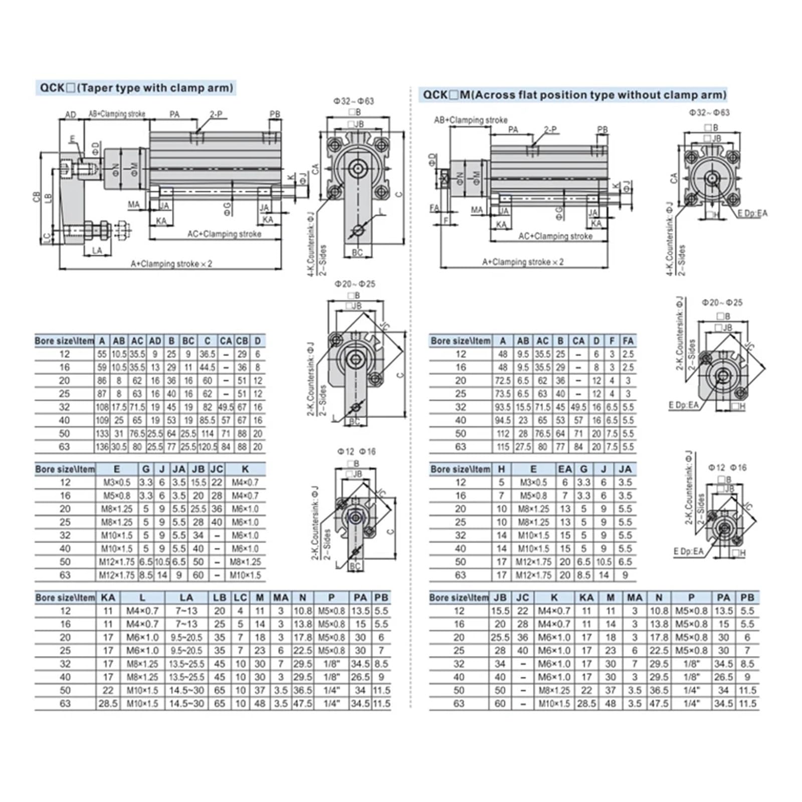 Pneumatikzylinder, 1 Stück QCKL50 QCKR50 Drehklemmzylinder mit Magnet-Luft-Pneumatikzylinder(QCKR50x30-S)