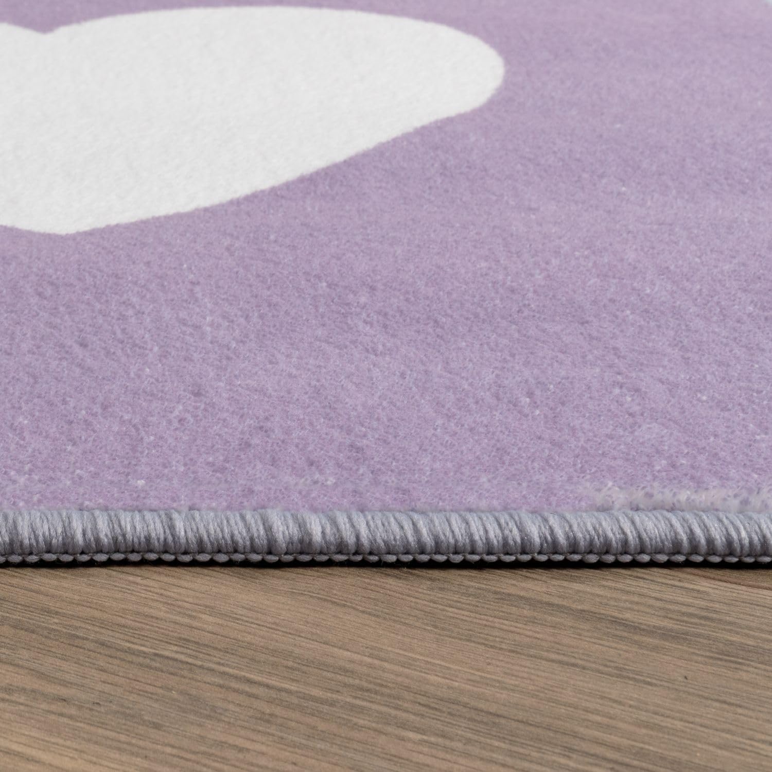 Tappeto Cameretta TT Home - Design Cuori Grigio Crema - Morbido E Resistente 200x280 Cm - Foto 10