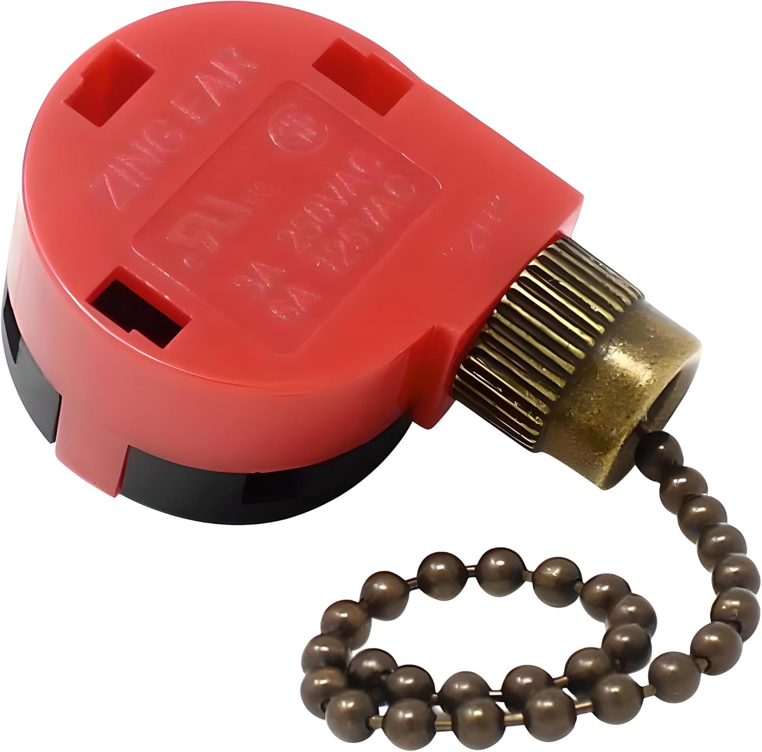 ZE-268S1 ZH 3 Speed 4 Wire Pull Chain Ceiling Fan Replacement Switch Repair Kit 3 Way 4 Position Rotary Motor Controller 3A 250VAC 6A 125VAC for Ceiling Fans, Floor Fans, Appliances - Bronze Finish