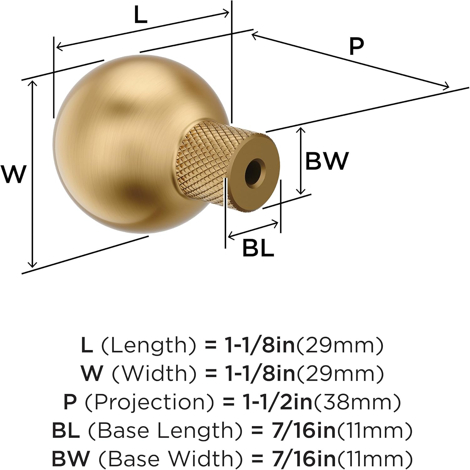 Amerock Collet 1-1/8 inch (29mm) Diameter Champagne Bronze Cabinet Knob, BP37680CZ