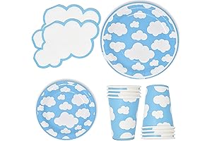 96-Piece Sky Blue Party Decorations for an Unforgettable Cloud-Themed Baby Shower or Gender Reveal