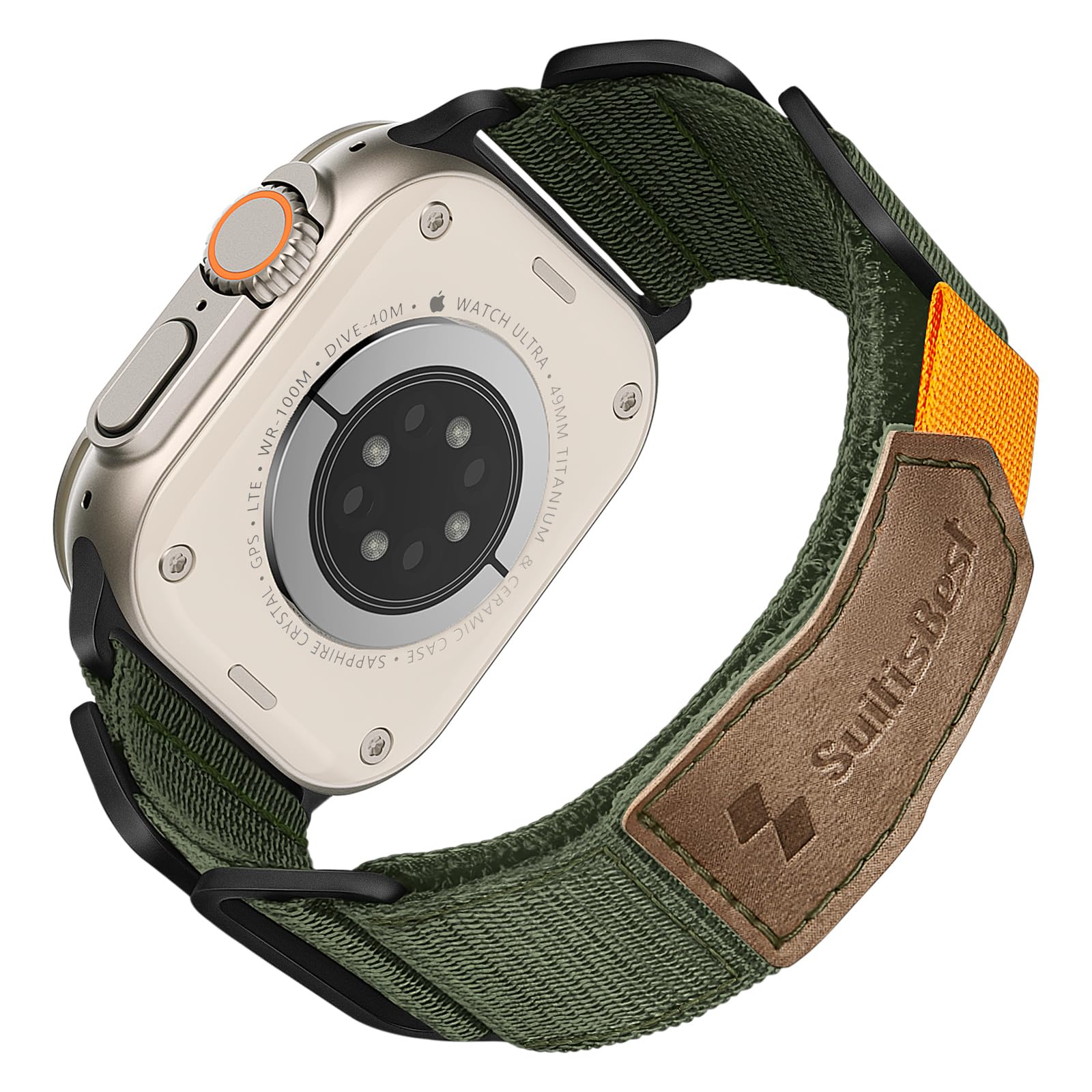 Suitisbest Nylon Rugged Band Compatible with Apple Watch Ultra Band 49mm 45mm 44mm 42mm, Adjustable Rugged Breathable Braided Strap Men for iWatch Ultra SE Series 8 7 6 5 4 3 (B0C5RHYM8N) Amazon Price History, Amazon Price Tracker