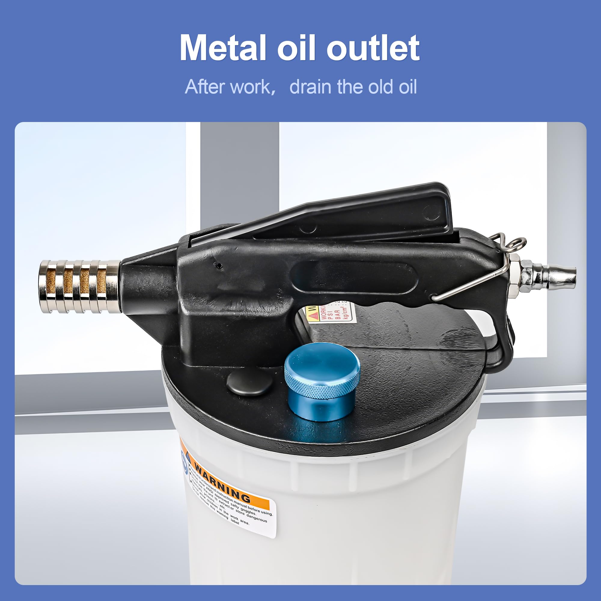 Kit de purgador de frenos al vacío de 2 litros con extractor de líquido de frenos de 2 L y botella de recarga de 1 L, juego de herramientas neumáticas para coche, coche, camión, EE. UU