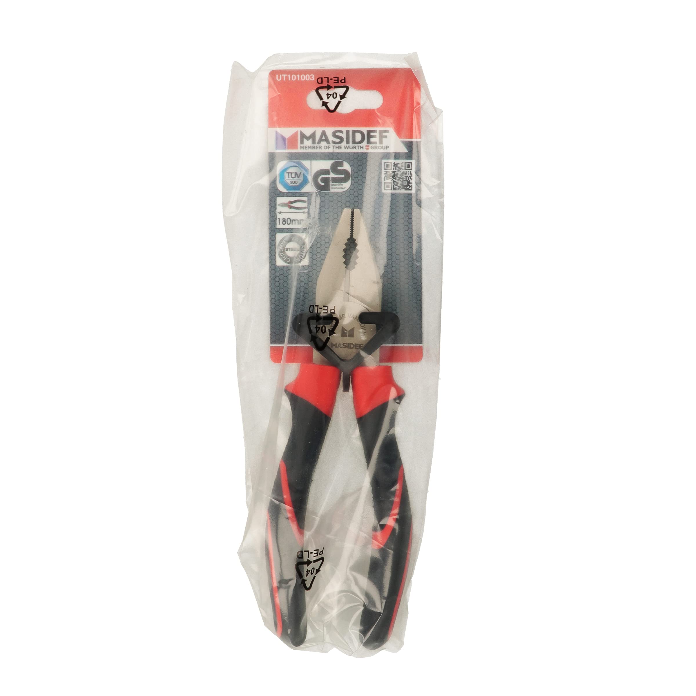 Masidef: Member of the Würth Group UT101003 - Alicates universales de cromo vanadio de 180 mm, multicolor