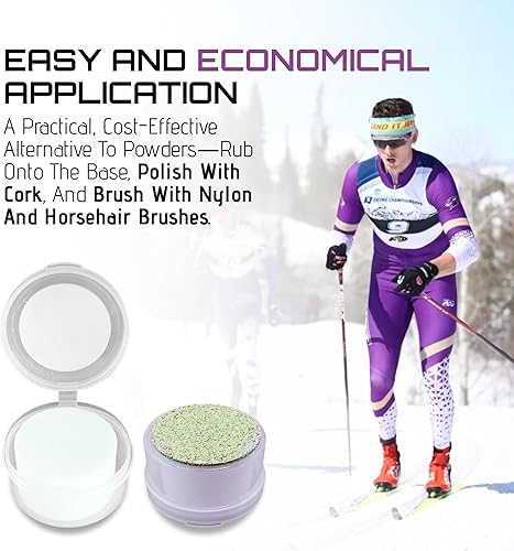 Miniatura 5 de ZUMWax - Cera de bloque de velocidad de ultra rendimiento sin flúor para competición esquí, snowboard, nórdico, campo traviesa, todas las