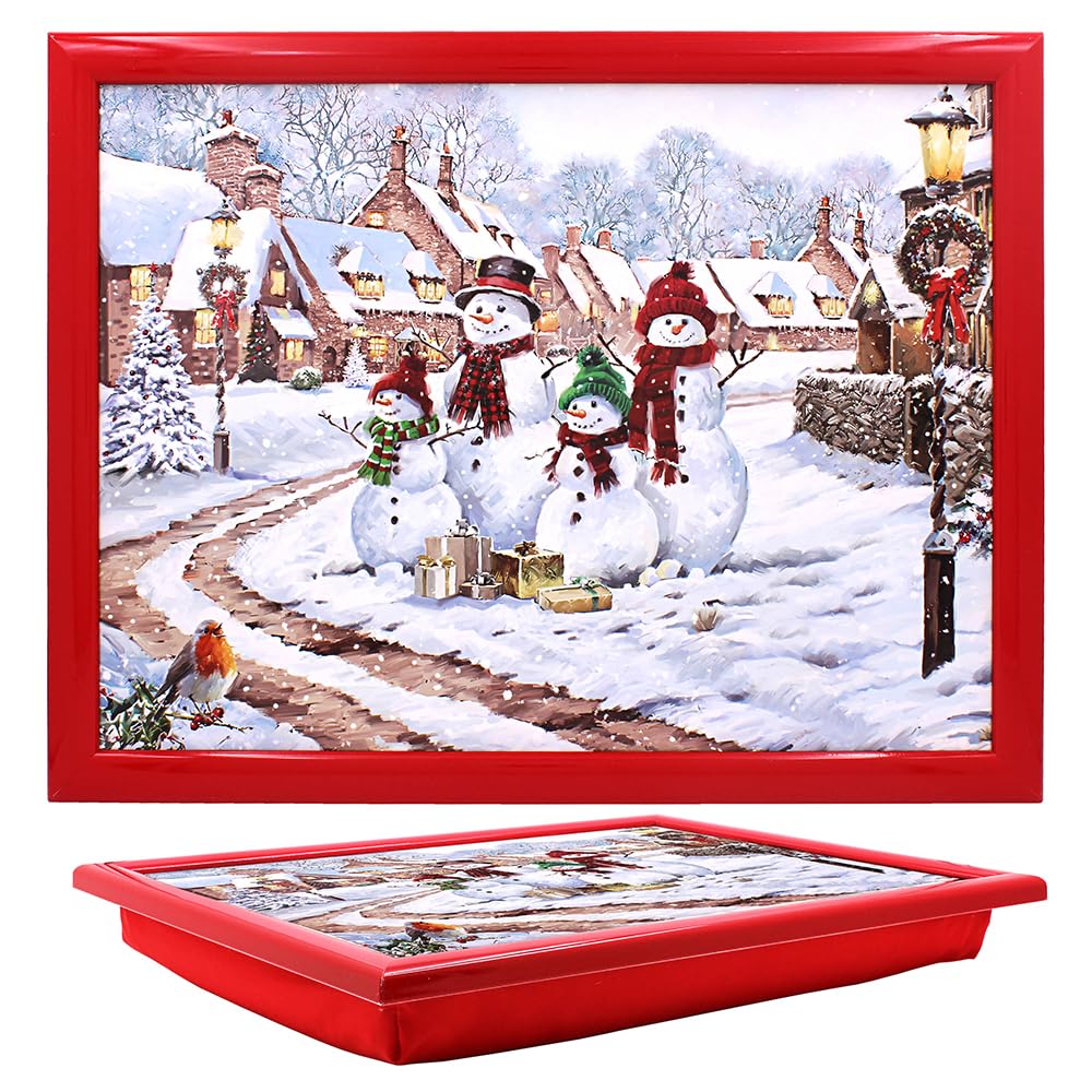 Tamersgifts Cushioned Laptrays Lap Tray TV Dinner Bean Bag Padded Cushion Gift (Magic of Christmas Laptray)