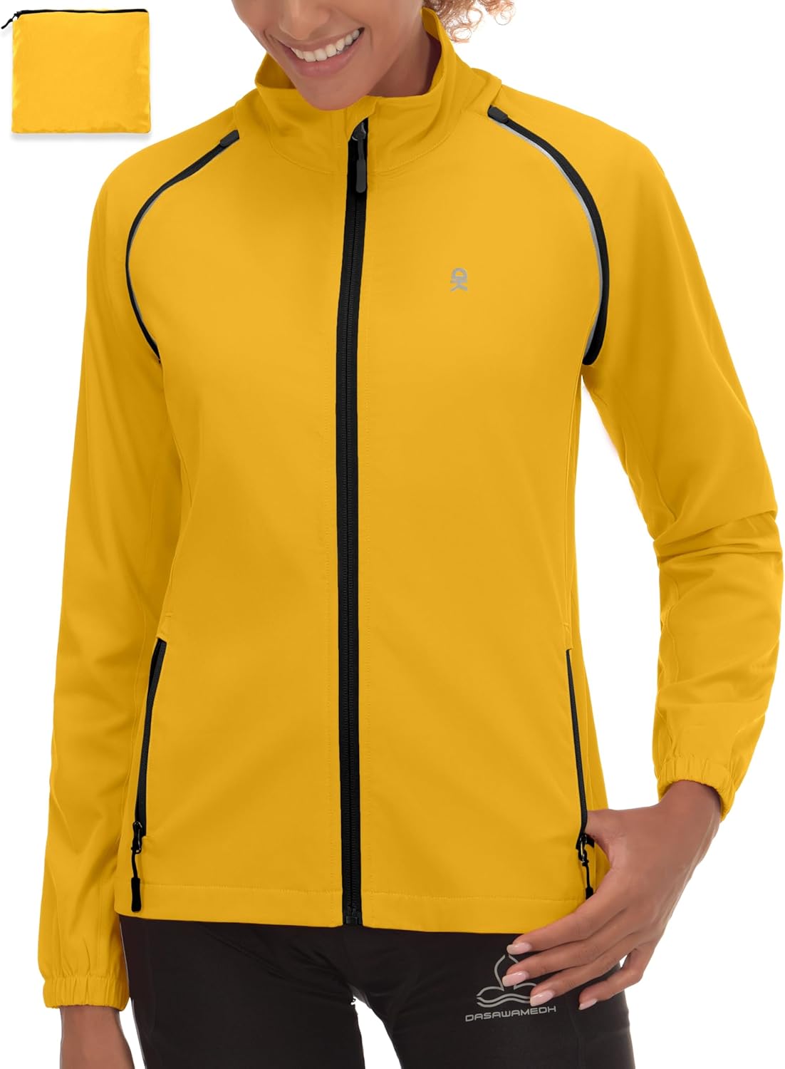 Little Donkey Andy Women's Lightweight Waterproof Cycling Jacket with Removable Sleeves for Biking Running Golf - Image 2