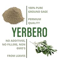 Vista 3 de Yerbero - Hoja de salvia molida de primera calidad 5 oz (142 g) Salvia Hoja 100% pura, sin rellenos, sin aditivos, sin OMG, hojas secas