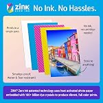 HP Sprocket Portable 2x3 Instant Photo Printer (Luna Pearl) Print Pictures on Zink Sticky-Backed Paper from Your iOS & Android Device.