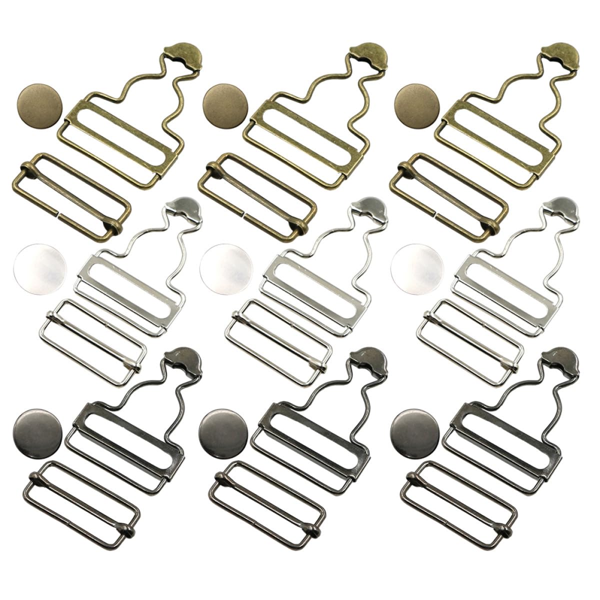 Boucles de salopette résistantes la rouille Housoutil en fer réglable x30