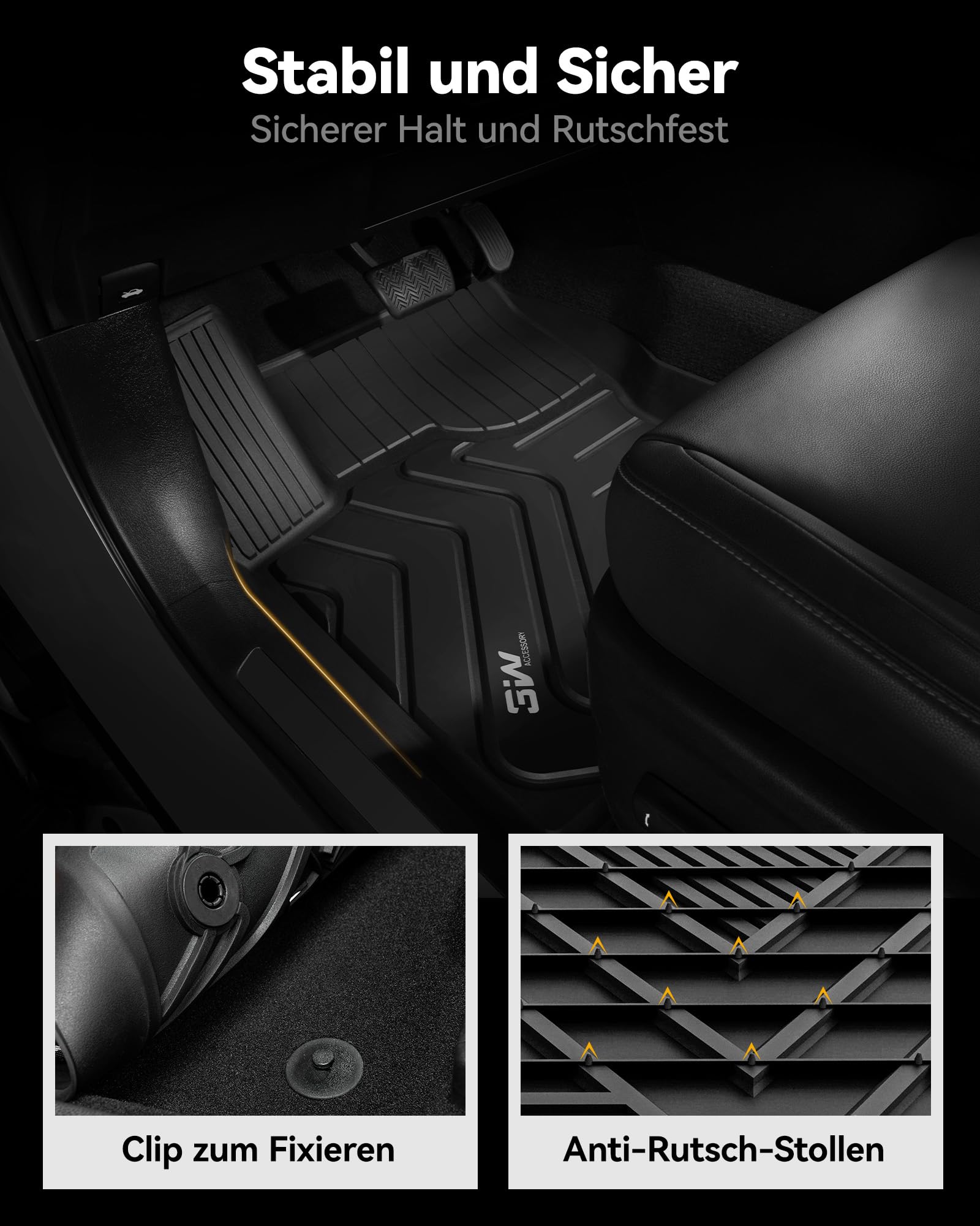 3W Fußmatten für Lexus NX 2022-2026 | TPE Thorex™ Allwetter | 3D Maßgeschneiderte Passform | Hundefreundlich Auto Zubehör | Wasserdicht & Kratzfest | Antirutsch