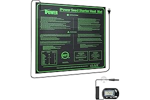 iPower 20 x 20 Inches Waterproof & Durable Heating Seedling Mat for Optimal Germination Indoors