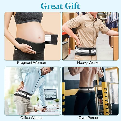 Miniatura 6 de Zekeson Cinturón Si, cinturón de ciática para mujeres y hombres, alivio del dolor para la espalda baja, sacroilíaco, ciático, pélvico, lumbar,