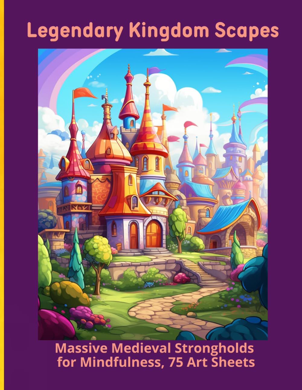 Legendary Kingdom Scapes: Massive Medieval Strongholds for Mindfulness, 75 Art Sheets