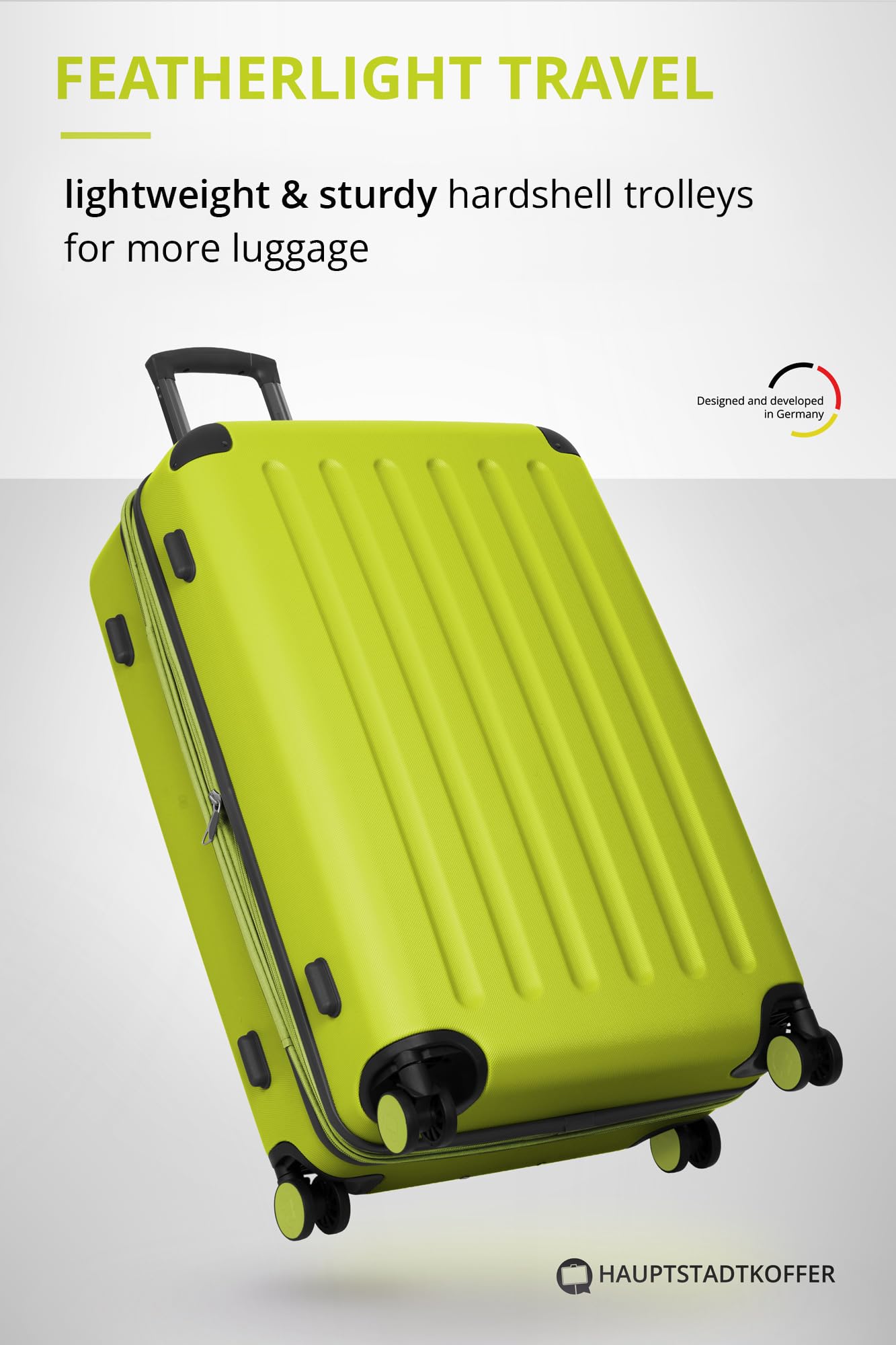 HAUPTSTADTKOFFER - Spree - Maleta rígida, Trolley expandible, Equipaje de Viaje, 4 Ruedas Dobles, TSA, 65 cm, 74 litros, Champán — view 23