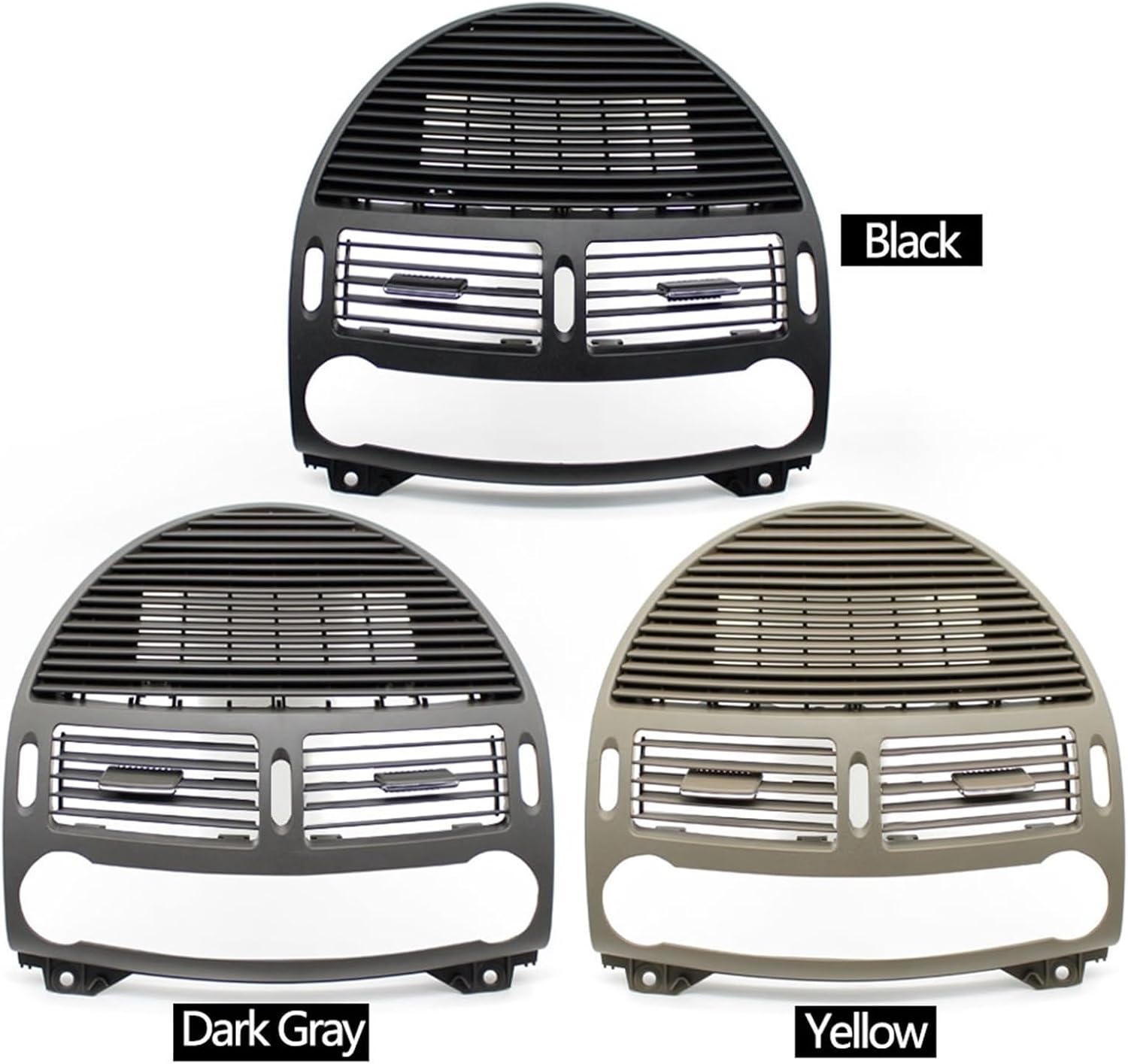 W211 Car Front Dashboard Central AC Vent Air Vent Grille Outlet Panel Cover Compatible with Mercedes Benz E Class 2003-2008 21183000547241(Black Speaker Cover)