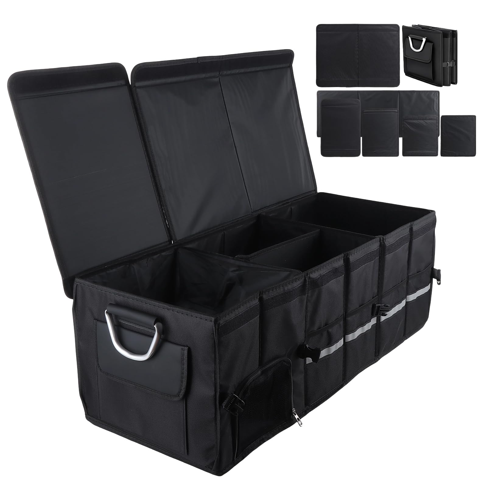 Organizer pieghevole per bagagliaio, 90 x 35 x 30 cm