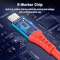 Vista 3 de SUTWKAM Cable cargador de interruptor, video de 100 W20 Gbps4K, funcionalidad 3 en 1, compatible con Nintendo Switch, Steam Deck, PS5, iPhone 15