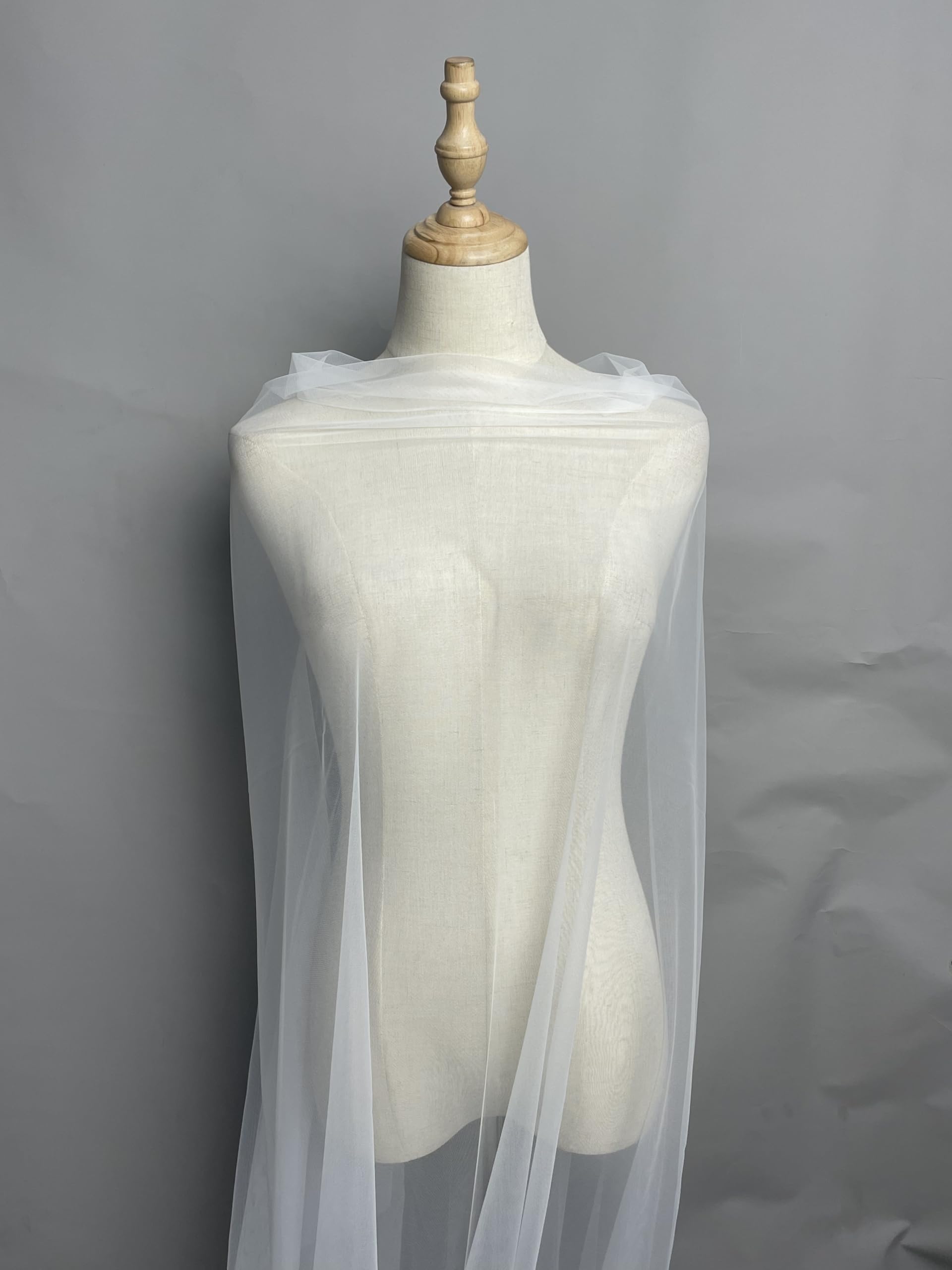 Deerhobbes Soft Touch Stretch Tulle 63 x 5 Yards Ivory