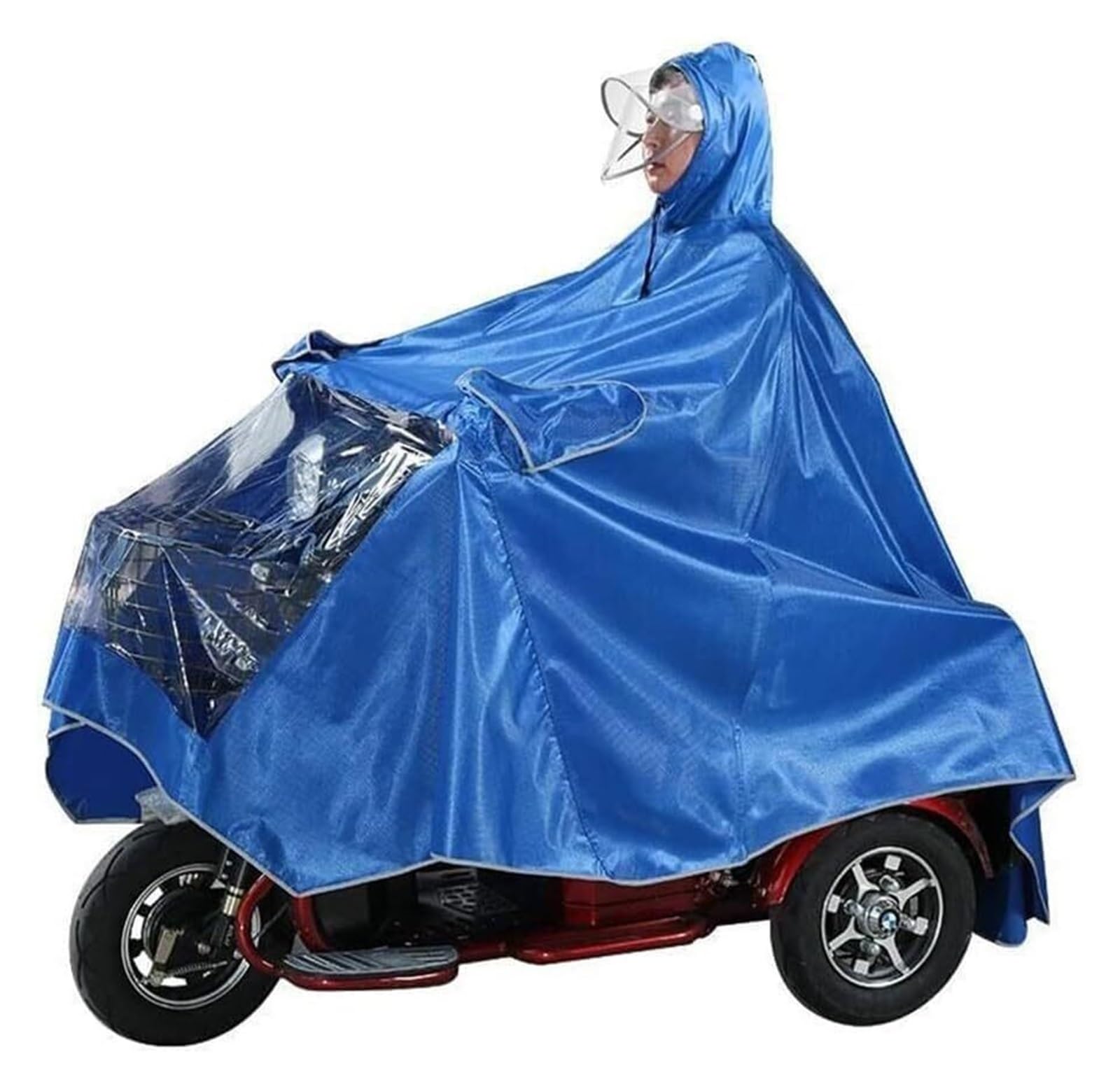bicicleta eléctrica impermeable， Ponchos, Poncho de Lluvia for Triciclo de Motocicleta de Gran tamaño, Chubasquero Grueso, Poncho for Triciclo de Bicicleta eléctrica Simple/Doble, Scooter for Coche Vi