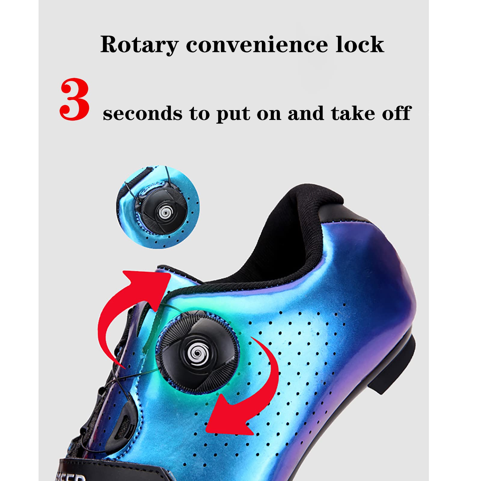 Buty rowerowe, wyścigowe buty rowerowe obrotowe obrotowe za pomocą kompatybilnego buta z pelotonem za pomocą SPD i delta Buty ryżowe(38, White)
