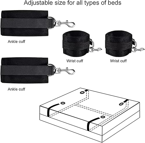 Miniatura 6 de Bandas de resistencia sexual para mujeres, vendas sexuales y esposas detrás de la espalda, sujetadores de brazos, lazos sexuales para tobillos y