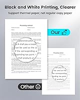 Vista 38 de Itari Impresora portátil, impresora sin tinta M08F, impresoras portátiles Bluetooth inalámbricas para viajes, compatible con impresora térmica