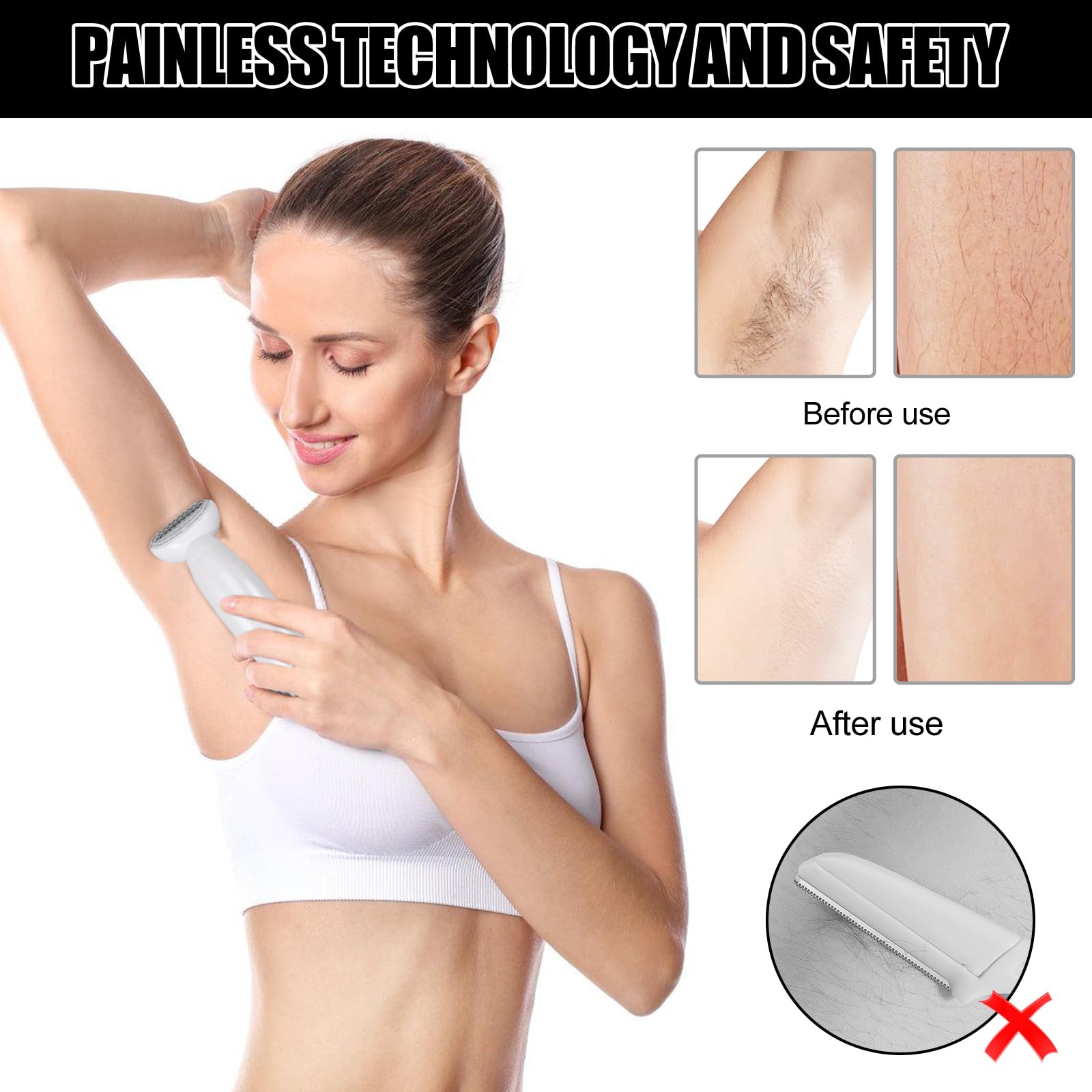 Rasoio elettrico da donna 5 in 1 rasoio intimo da donna IPX7 impermeabile per rasatura bagnata e asciutta, ricaricabile con USB, trimmer per zona bikini, ascelle, gambe e viso