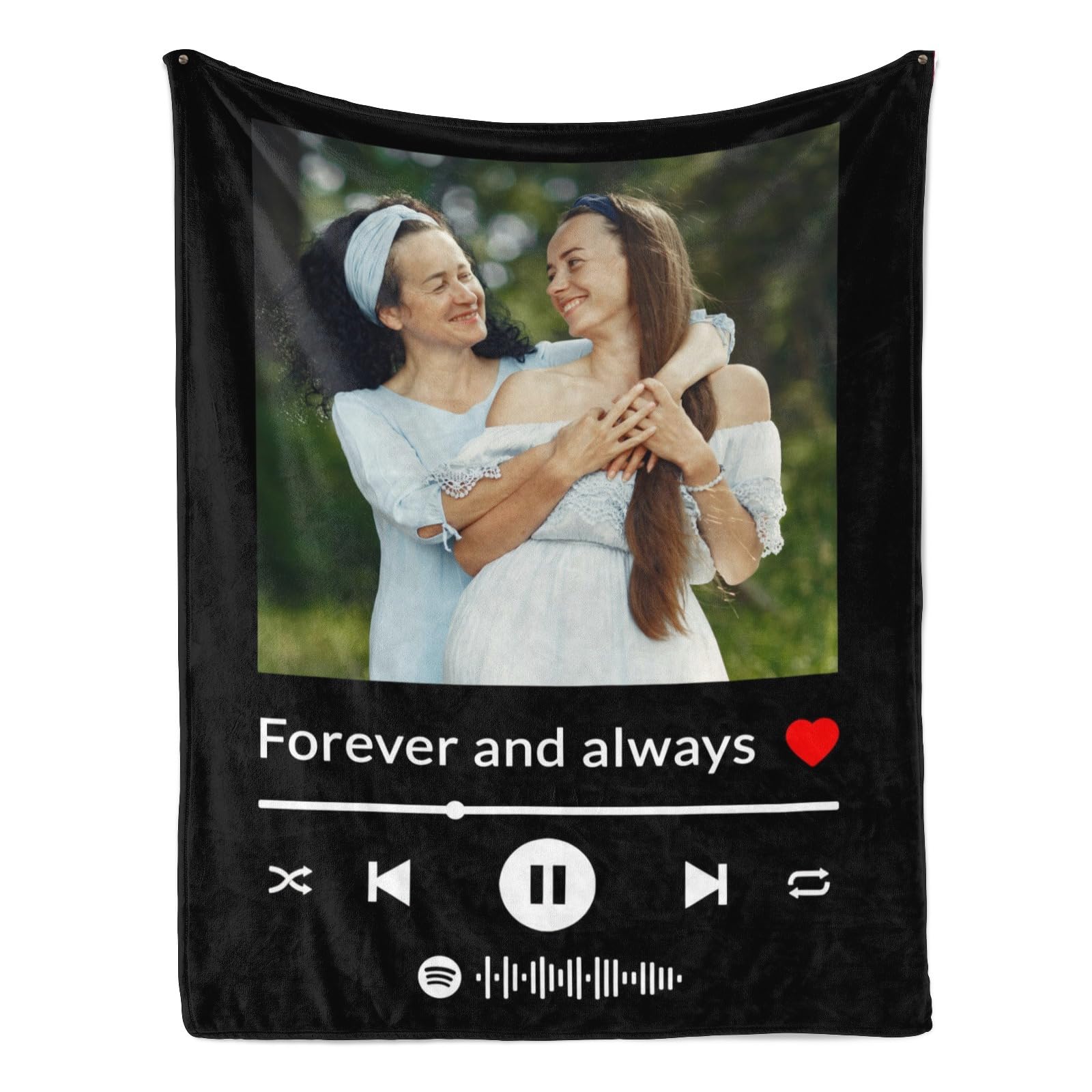 AOzT Personalized Blanket with Picture Custom Blanket with Photos Text Customized Blanket for Gifts Mom Dad Family