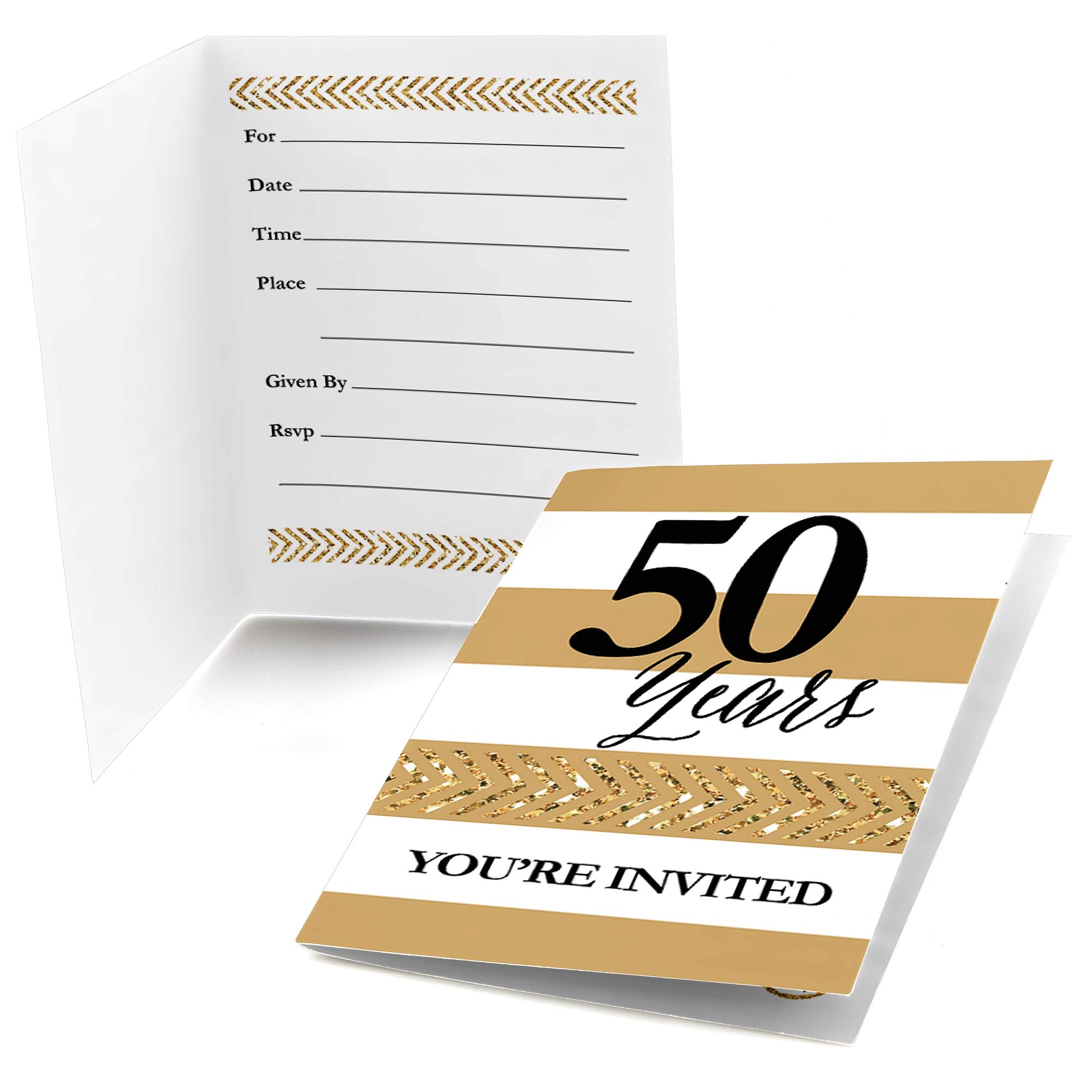 Big Dot of Happiness We Still Do - 50th Wedding Anniversary - Fill In Anniversary Party Invitations (8 count)