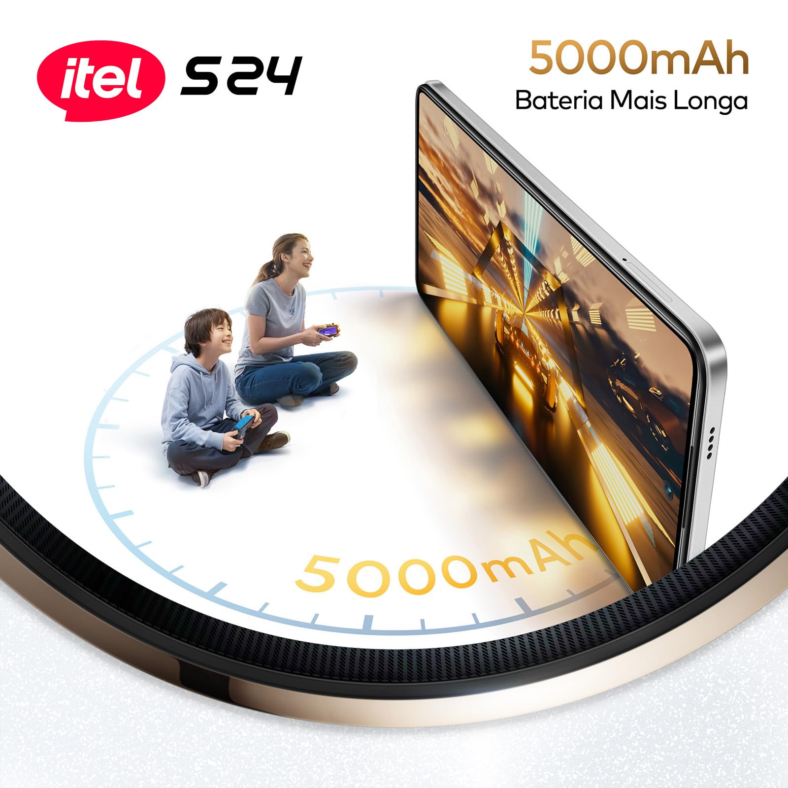 Smartphone Itel S24 256GB 8+8GB RAM, Dual SIM, Tela 6,6