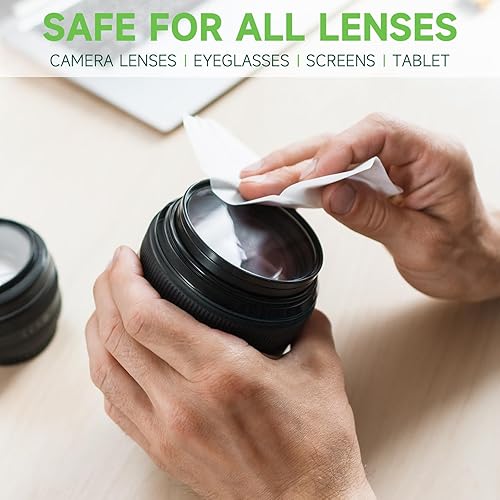 Miniatura 3 de 310 toallitas de limpieza de lentes, toallitas prehumedecidas y envueltas individualmente, limpiador de gafas para lentes, lente de cámara,
