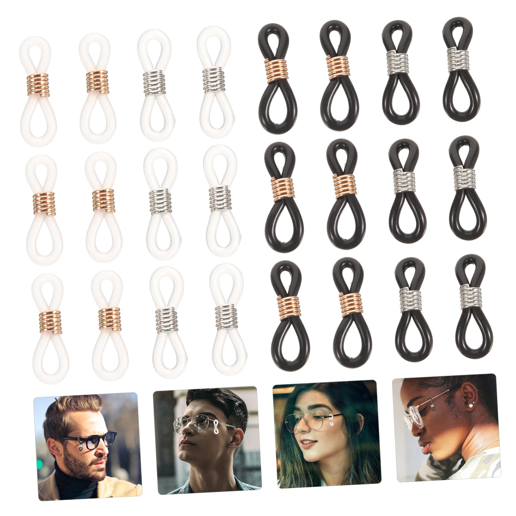 300pezzi Catena Per Occhiali Silicone Antiscivolo Con Anello Regolabile Per Accessori Occhiali Fashion e Resistente