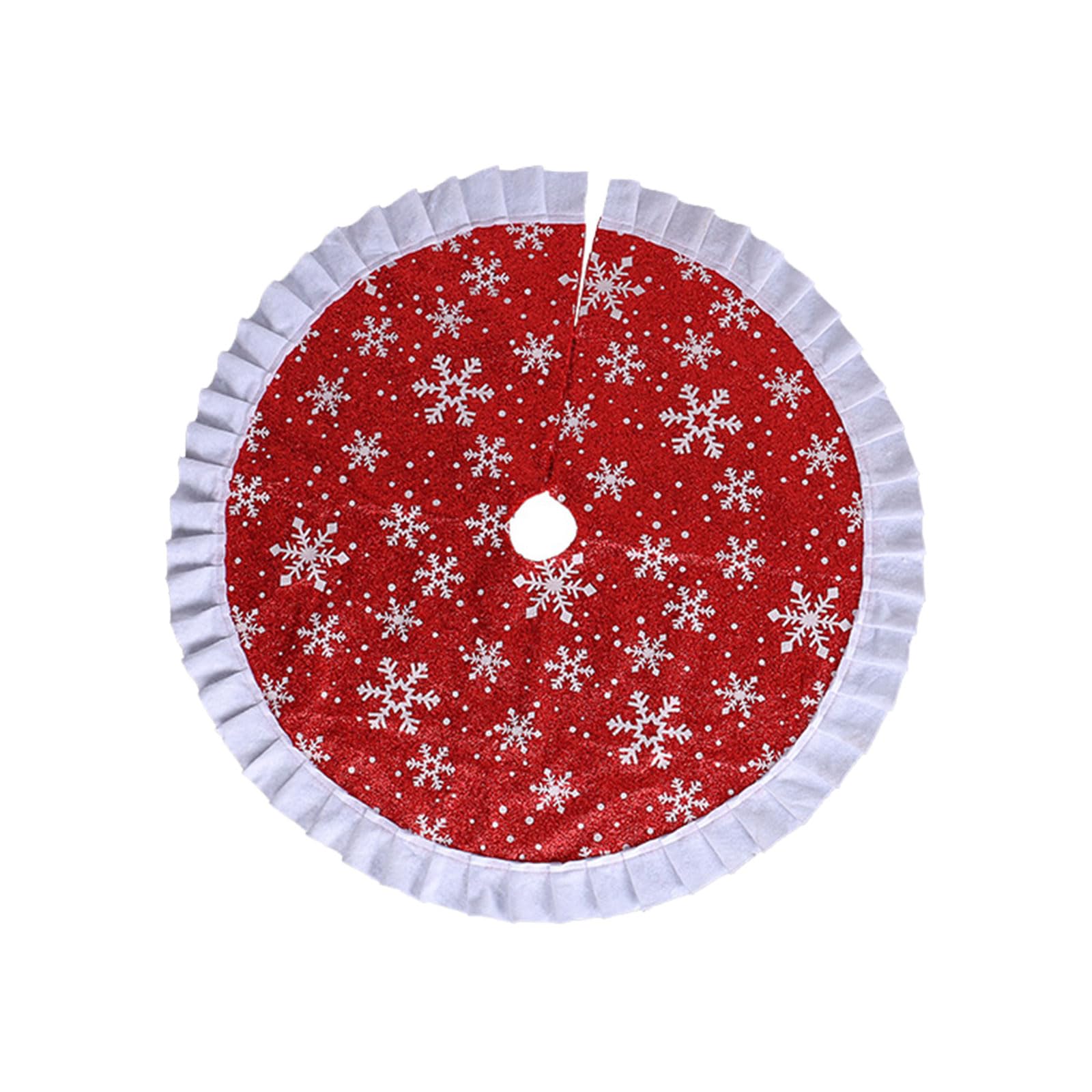 Jazuaiao Christmas Tree Blanket Large Printed Floor Mat for Christmas Tree Decoration for Party Round Blanket