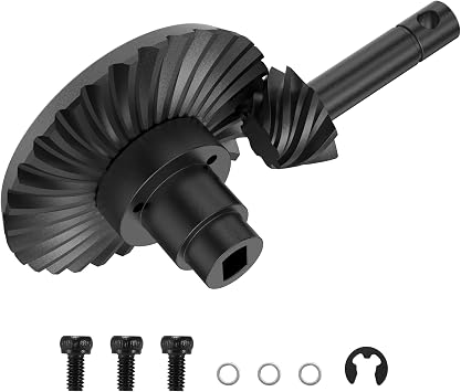 8/30T Overdrive Helical Gear Set Front Rear Axles Steel Alloy for SCX10 II Upgrade 1/10 RC Crawler Car, Reverse Rotation