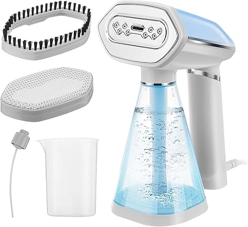 Vaporizador para ropa, diseño de mano plegable, removedor de arrugas, vapor penetrante fuerte de 0.88 ozmin, calentamiento rápido de 25 sec, para el