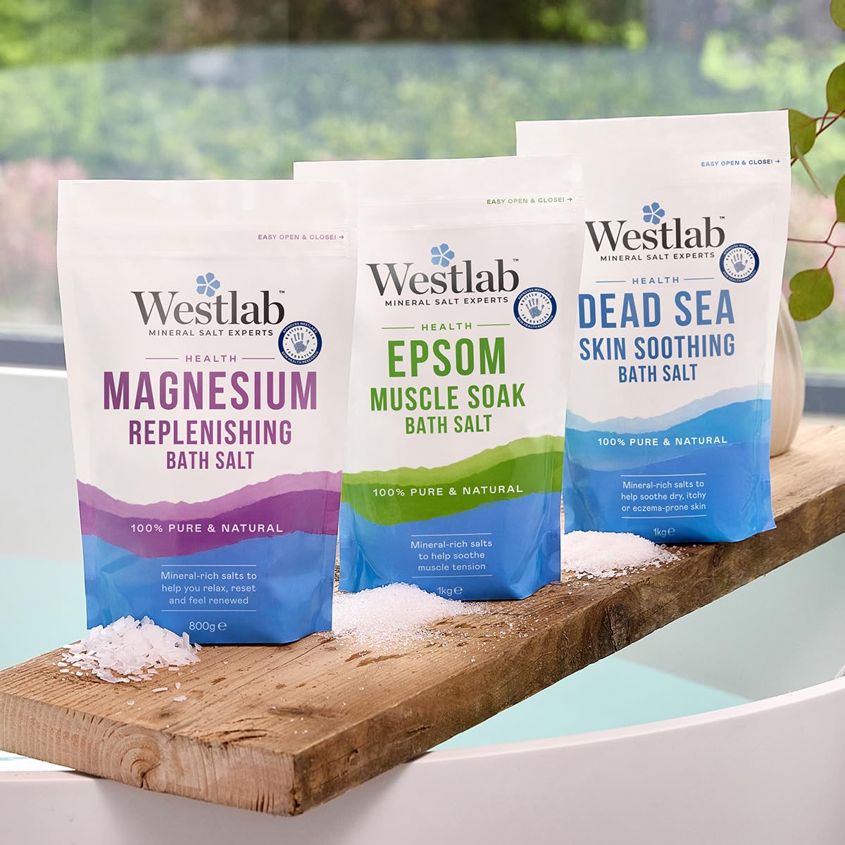 Westlab Sale minerale puro da bagno del Mar Morto, 1 kg (la confezione può variare)